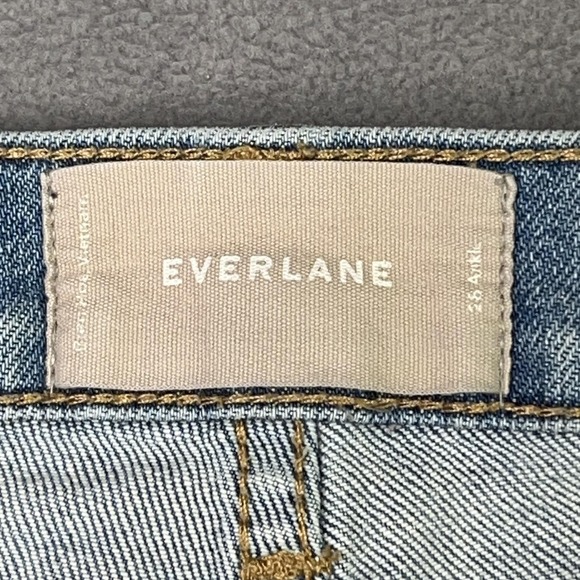 Everlane High Rise Straight Leg Jeans Women's 28 Ankle Blue Stretch Denim - Picture 9 of 10